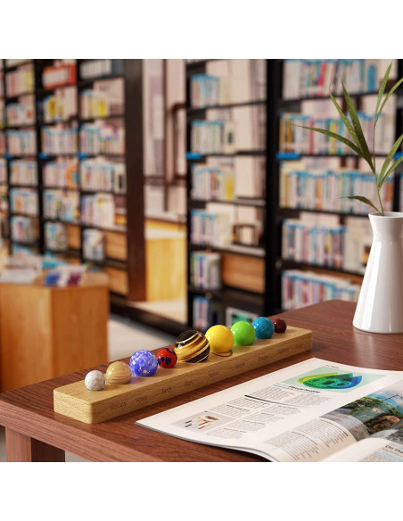 Decoración Sistema Solar 9 Planetas GEMWONDER Hecho a Mano