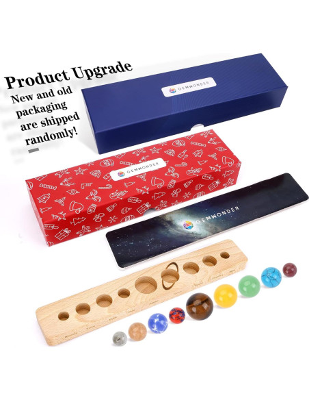 Decoración Sistema Solar 9 Planetas GEMWONDER Hecho a Mano