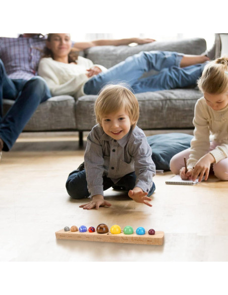 Decoración Sistema Solar 9 Planetas GEMWONDER Hecho a Mano