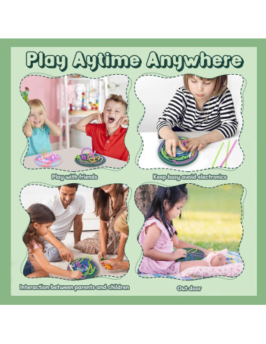 Tablero Sensorial Antiestrés MAKOL Verde con 12 Cuerdas