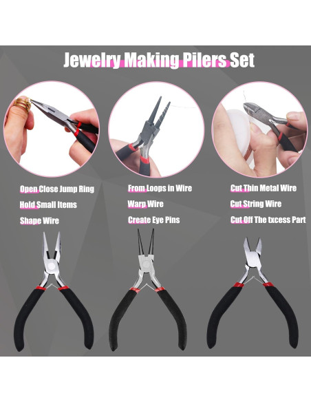 Kit de Fabricación de Joyas MONVICT 1830 Piezas con Herramientas