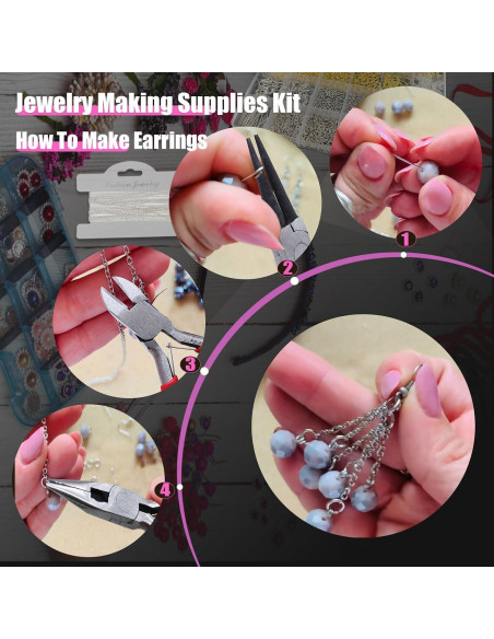 Kit de Fabricación de Joyas MONVICT 1830 Piezas con Herramientas