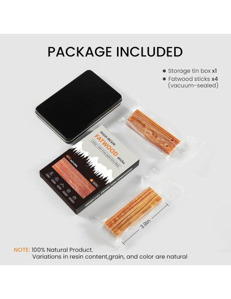 Palos de Encendido de Fuego Smalldu - Grasa de Resina Alta 10 cm