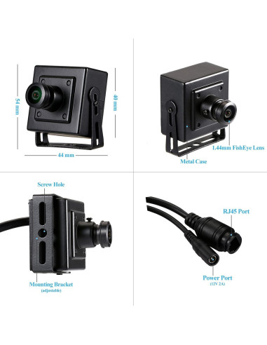 Cámara de Seguridad IP RevoTech I706-4 Mini 3MP 180