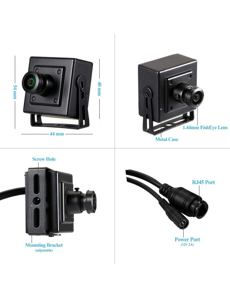 Cámara de Seguridad IP RevoTech I706-4 Mini 3MP 180