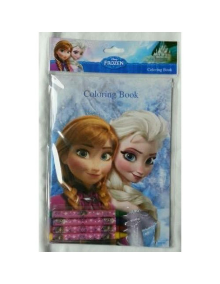 Lote 12 Libros para Colorear Disney Frozen + Crayones