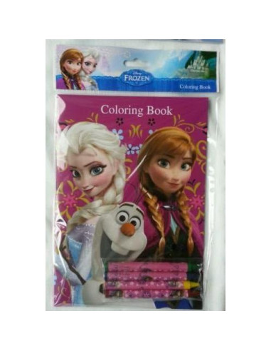 Lote 12 Libros para Colorear Disney Frozen + Crayones