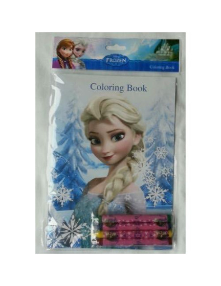 Lote 12 Libros para Colorear Disney Frozen + Crayones