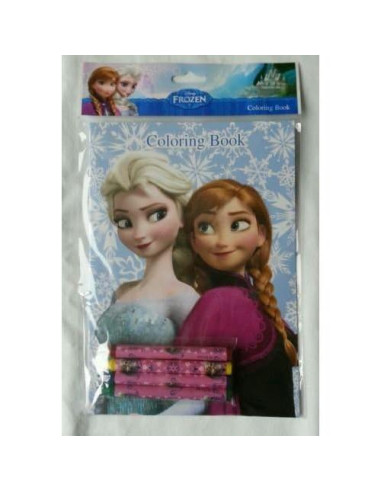Lote 12 Libros para Colorear Disney Frozen + Crayones