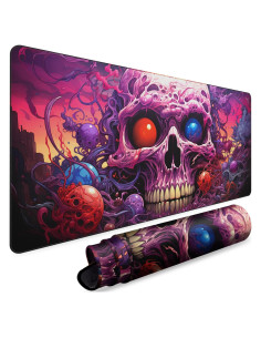 Alfombrilla de Ratón XL NiHome Calavera 90 x 40 cm Antideslizante