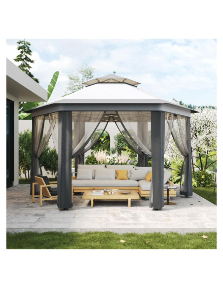 Toldo Pop-Up PhoenixCrest 3.96x3.96m Hexagonal Impermeable