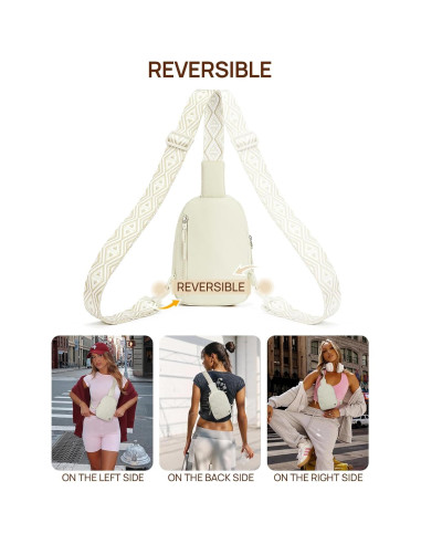 Bolso Cruzado Acolchado Telena para Mujeres - Blanco Marfil