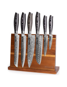 Soporte Magnético para Cuchillos Max K de Madera de Acacia