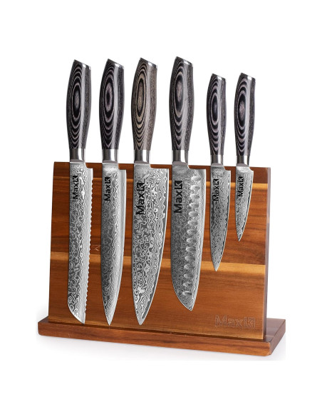 Soporte Magnético para Cuchillos Max K de Madera de Acacia