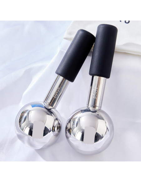 Esferas de Hielo Rotativas Pfefe para Facial y Ojos - Acero Inoxidable Esferas de Hielo Rotativas Pfefe para Facial y Ojos - Acero Inoxidable