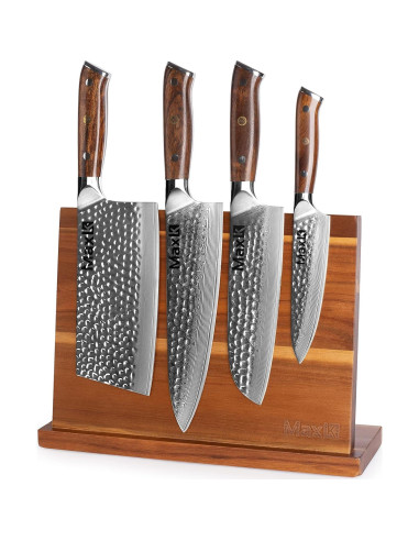 Soporte Magnético para Cuchillos Max K de Madera de Acacia