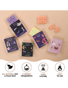 Set de 5 Ceras Aromáticas Folkulture 100% Soja y Palma 2