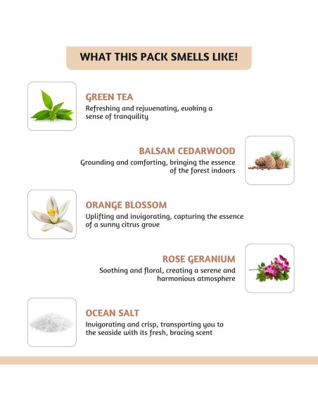 Set de 5 Ceras Aromáticas Folkulture 100% Soja y Palma