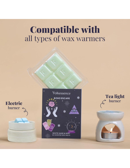 Set de 5 Ceras Aromáticas Folkulture 100% Soja y Palma