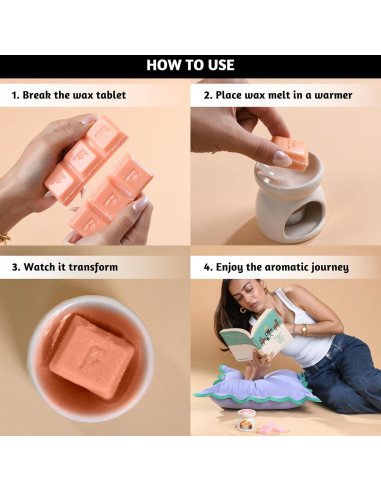 Set de 5 Ceras Aromáticas Folkulture 100% Soja y Palma