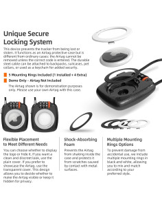 Soporte con candado de combinación UP Security para AirTag 2