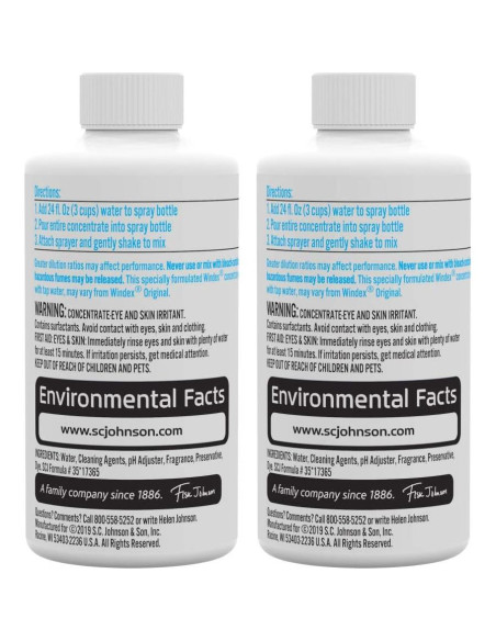 Limpiador de Vidrios Windex Recarga Concentrada 85 ml - 2 Botellas