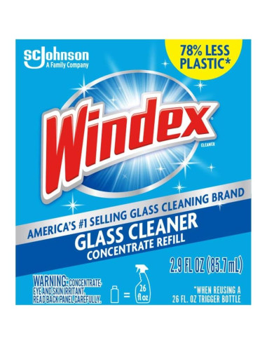 Limpiador de Vidrios Windex Recarga Concentrada 85 ml - 2 Botellas