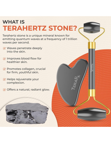 Kit de Gua Sha y Rodillo Facial TeraRX - Terahercios 100% Auténticos Kit de Gua Sha y Rodillo Facial TeraRX - Terahercios 100% Auténticos