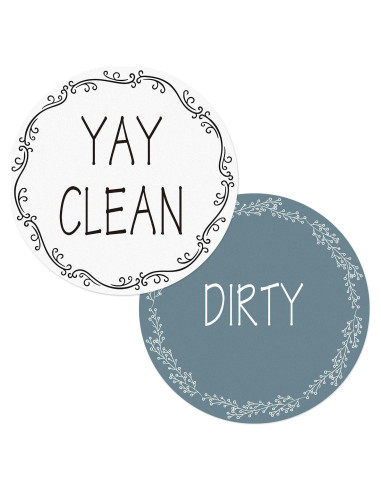 Imán de Lavavajillas Limpio Sucio Anobell 12.7 cm Doble Cara
