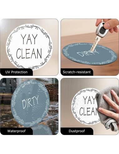 Imán de Lavavajillas Limpio Sucio Anobell 12.7 cm Doble Cara