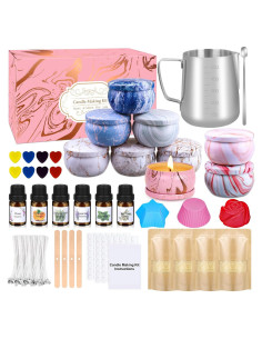 Kit de Fabricación de Velas YUEONEWIN - DIY Aromáticas 14 Piezas