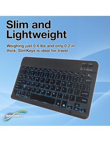 Teclado Bluetooth BoxWave SlimKeys Retroiluminado Negro