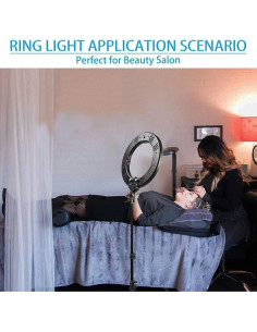Luz de Anillo LED ZOMEi 14" Regulable para Maquillaje y Vlogging 2