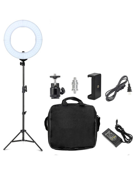 Luz de Anillo LED ZOMEi 14" Regulable para Maquillaje y Vlogging