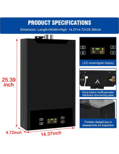 Calentador de Agua Sin Tanque FORIMO 18L Gas Natural Digital 2