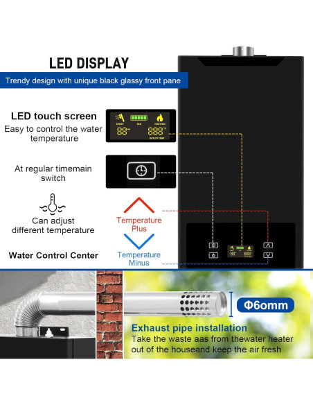 Calentador de Agua Sin Tanque FORIMO 18L Gas Natural Digital