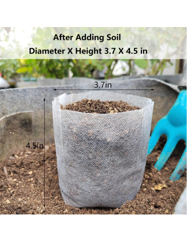 Bolsas de Cultivo Belit 100 Pcs 14.5x14.5 cm Tela No Tejida