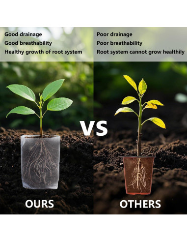 Bolsas de Cultivo Belit 100 Pcs 14.5x14.5 cm Tela No Tejida