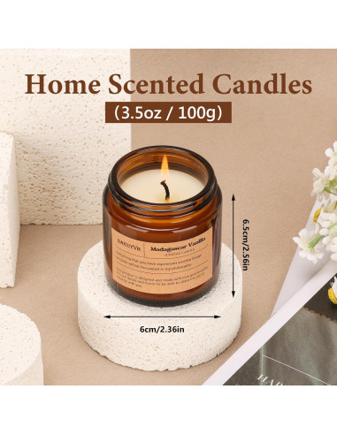 Set de 12 Velas Aromáticas de Soja SAEUYVB - 20 horas cada una