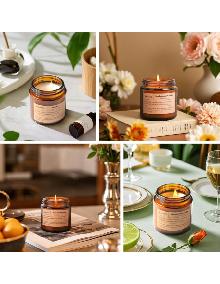 Set de 12 Velas Aromáticas de Soja SAEUYVB - 20 horas cada una