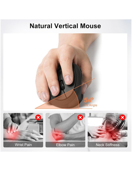 Ratón Ergonómico Inalámbrico SANWA ERG17 + Teclado Numérico Bluetooth