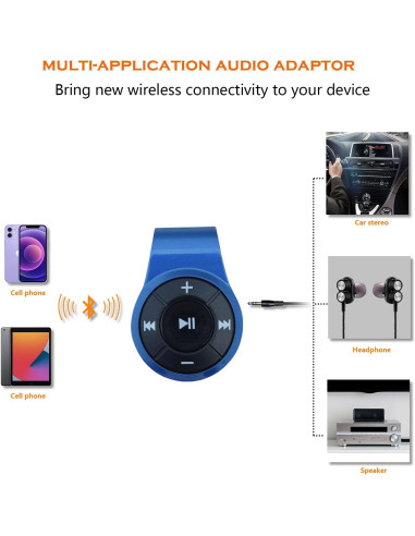 Receptor Bluetooth 5.0 Bluebyte BP-S210 Clip Inalámbrico