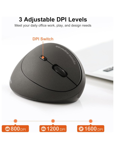 Ratón Ergonómico Inalámbrico SANWA ERG17 + Teclado Numérico Bluetooth