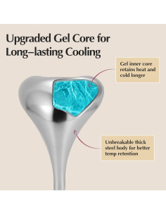 Gua Sha Cryo Sticks Fabludo Acero Inoxidable 2-en-1 Facial 2