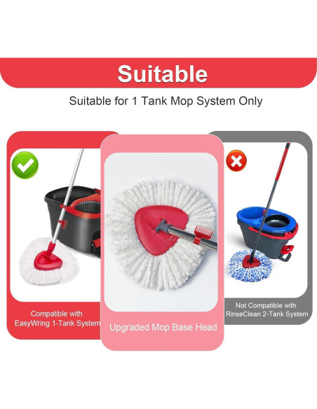 Cabezal de Mopa Giratoria Bublador con 2 Recambios de Microfibra