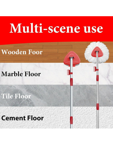 Cabezal de Mopa Giratoria Bublador con 2 Recambios de Microfibra