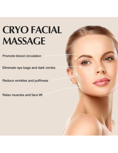 Gua Sha Cryo Sticks Fabludo Acero Inoxidable 2-en-1 Facial