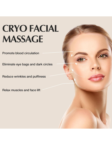 Gua Sha Cryo Sticks Fabludo Acero Inoxidable 2-en-1 Facial