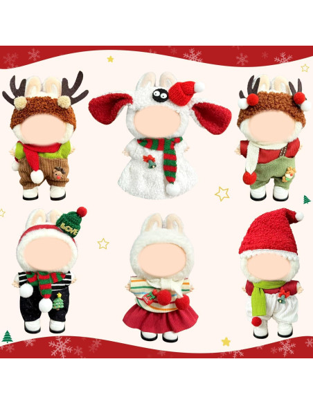 Conjunto de Ropa para Muñecas 15-17 cm Labubu Ropa de Fiesta