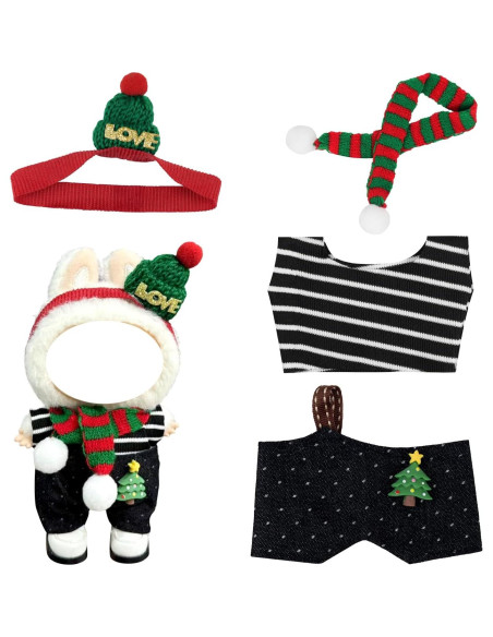 Conjunto de Ropa para Muñecas 15-17 cm Labubu Ropa de Fiesta